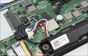 The Lenovo ThinkPad T490's Wi-Fi 6 module is soldered onto the motherboard.